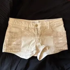 【新品未着用】ZARA デニムショートパンツ　ホワイト