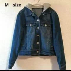 Mサイズ デニムジャケット フード付き