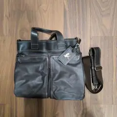 Ｋｉｔａｍｕｒａ元町製ダークブラウン レザー ショルダーバッグ