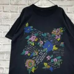 USA製90sヴィンテージTシャツ！シングルステッチ　ブラック半袖古着L718