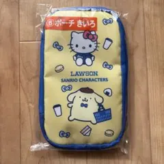サンリオ　LAWSON 当りくじ　⑥ポーチ　きいろ　ポムポムプリン