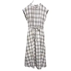 W-203【美品】pumpkin port チェック柄 シャツワンピース