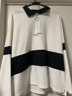 ホワイト・ブラック 七分袖カットソー