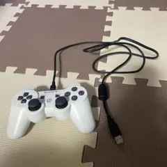 純正PS3 コントローラーデュアルショック3 セラミックホワイトUSBケーブル付