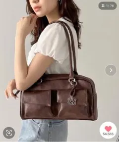 新品 【GRAIN/グレイン】ヴィンテージシンプル配色フラップバッグ 