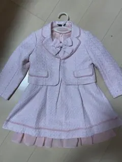 入学式 入園式 卒園式 フォーマルスーツ フォーマルワンピ 薄ピンク ツイード