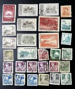 フランス ヴィンテージ 使用済切手 12種セット1933年～1935年 - メルカリ