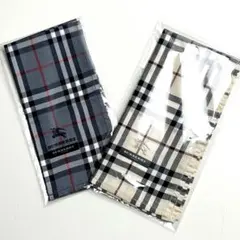 未使用✴︎バーバリーロンドン/ハンカチーフ2枚セット/ノバチェック柄/2色
