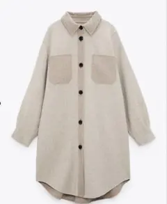 ZARA ウールブラインドシャツジャケットのサムネイル
