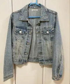 デニムジャケット Mサイズ 淡いブルー　色落ち