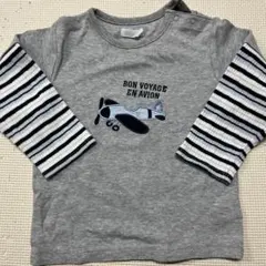 べべ⭐︎BeBe⭐︎飛行機刺繍付き長袖Tシャツ