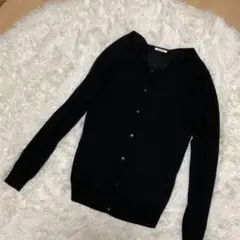 GLACIER ブラック 長袖ニットカーディガン Lサイズ　326
