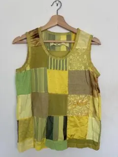 ジュンヤワタナベ コムデギャルソン Y2K タンクトップ 総柄✨️ ジュンヤワタナベ コムデギャルソン Y2K タンクトップ 総柄