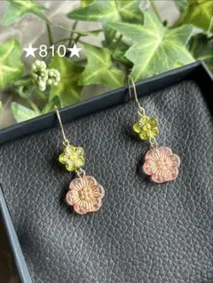 ★８１０★アンティーク調フラワー　ピアス　ハンドメイド