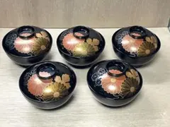 昭和レトロ 京漆匠 象彦 お椀 稲穂椀 五客揃い - メルカリ
