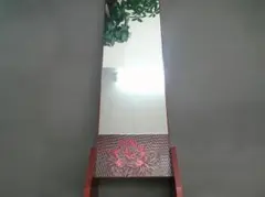 ＃8839 鎌倉彫り 木彫り 牡丹彫り スタンドミラー 姿見のサムネイル