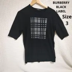 【入手困難デザイン☆BURBERRY BLACK LABEL】黒Tシャツ 3