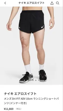 ナイキ　エアロスイフトADV ランニングショートパンツ　現行モデル