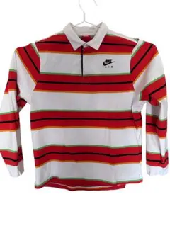 Nike ストライプ 長袖ポロシャツ XLサイズ