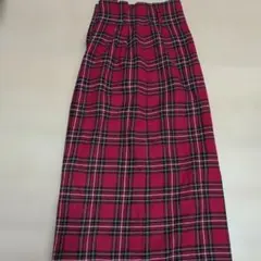 赤チェック スカート