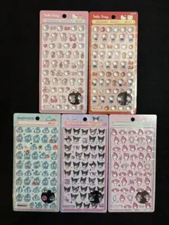 サンリオ　ボンボンドロップシールミニ 正規品　5枚セット