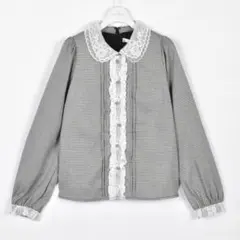 evelyn ビジュー襟フリルブラウス