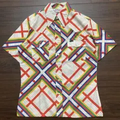 70s USA製 WRANGLER ラングラー ヴィンテージ シャツ 半袖 M