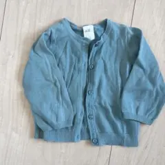 H&M ベビー　カーディガン　薄いグリーン　70