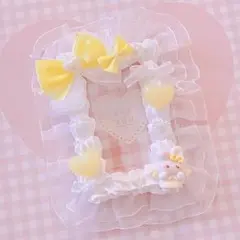 ホイップデコトレカケース硬質カードケース♡B8サイズ♡ゆめかわイエローうさぎ