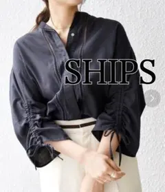 美品✨SHIPS any シップスエニィ シャツ ブラウス コットン100% 黒