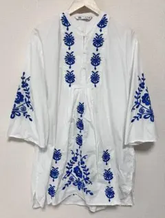 ZARA刺繍入りチュニックワンピース