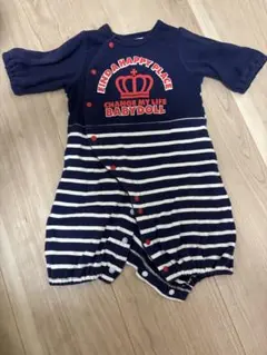 ベビー服　赤ちゃん服　長袖　ロンパース　ベビードール　ボーダー　70 80