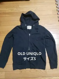 OLD UNIQLO ダブルジップパーカー y2k サイズS ブラック　短丈