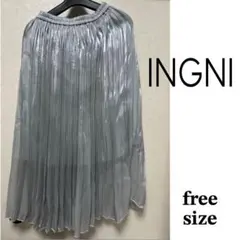 【極美品】INGNI イング サテンプリーツスカート グレー