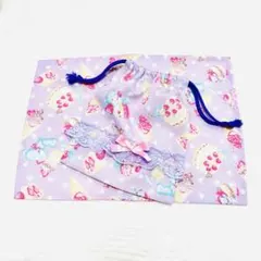 入園入学 2点セット コップ袋 ランチョンマット 女の子 ゆめかわ パープル