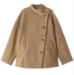 美品ENFOLD ソフトリバーオープンカラーコート 38 エンフォルド