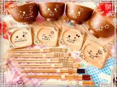 さっちゃん様ご確認　名入れコースター　スプーンフォーク　お椀とお箸ペアセット