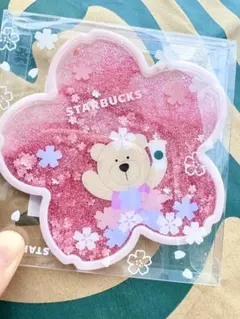 スターバックス Starbucks コースター　ベアさくら　キラキラ　１枚