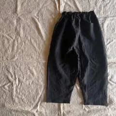 リネンの短めもんぺ　墨黒のサムネイル