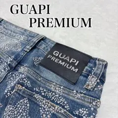 新品✨️GUAPI PREMIUM ストーン装飾 スキニー フレアデニム