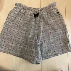 白黒チェック柄ハーフパンツ
