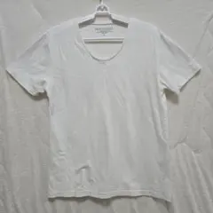 BACK NUMBER ホワイト Vネック Tシャツ Lサイズ