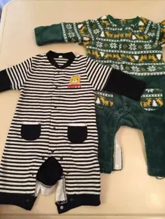 男の子冬ロンパース2点セット