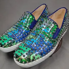 Christian Louboutin　スタッズ　スリッポン　41　パテント