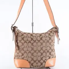 COACH コーチ シグネチャー ショルダーバッグ キャンバス レザー 革