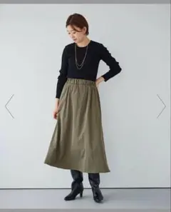 le.coeur blancドッキングワンピース 黒・カーキ 38サイズ