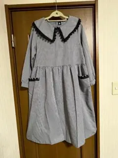34 merlot メルロー　ギンガムチェック　ゆったりワンピースのサムネイル