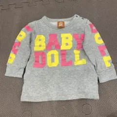 BABY DOLL 長袖トレーナー 80サイズ グレー
