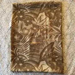 【花柄と葉柄のブラウン系プリント生地 ー②】 112cm×204cm
