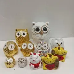 アフタヌーンティー ぬいぐるみ ネコ、フクロウ2個セット - メルカリ
